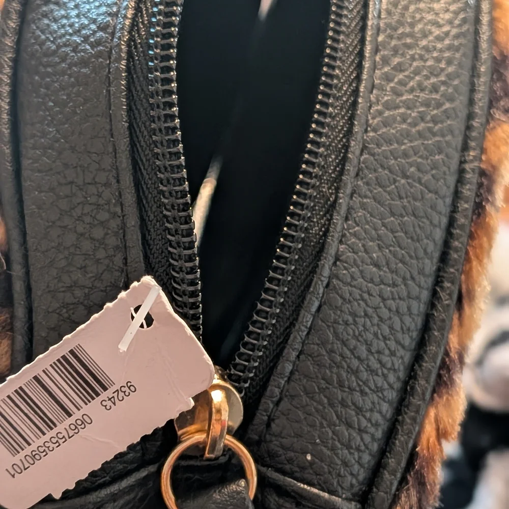 Leopard Print Faux Fur Women's Bag